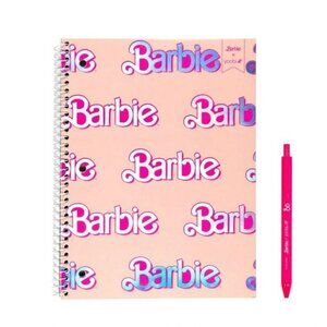Yoobi Barbie 1 subject Spiral Notebook with Pen - Pink (2-pack bundle)